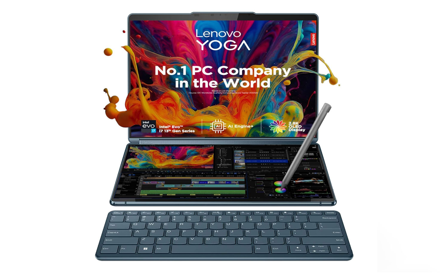 Lenovo Yoga Book 9 Intel Core i7-13th Gen 16GB RAM & 512GB SSD Microsoft Windows 11 Home Touchscreen